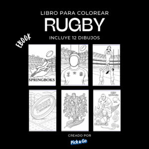 Libro para colorear: Rugby (Ebook)